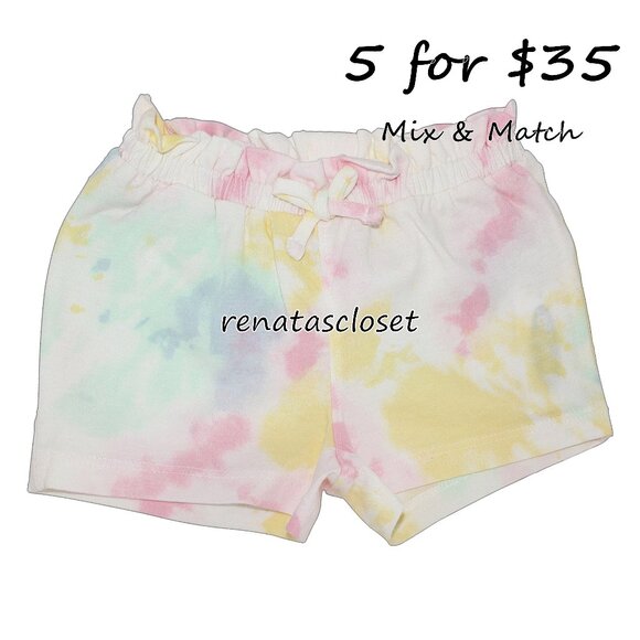 Old Navy Baby Girls' Tie-Dye Printed Pull-On Jersey-Knit Shorts NWT - Picture 1 of 10